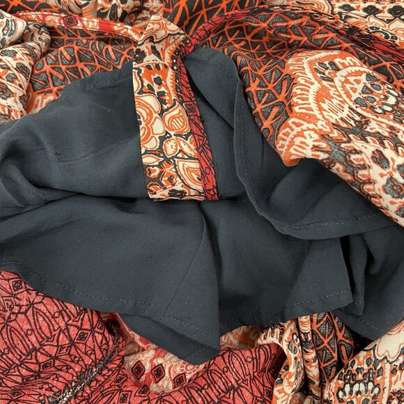 Free People Small Mexicali Rose Maxi Dress Strawberry Mixed Print Boho Romantic - Picture 11 of 16